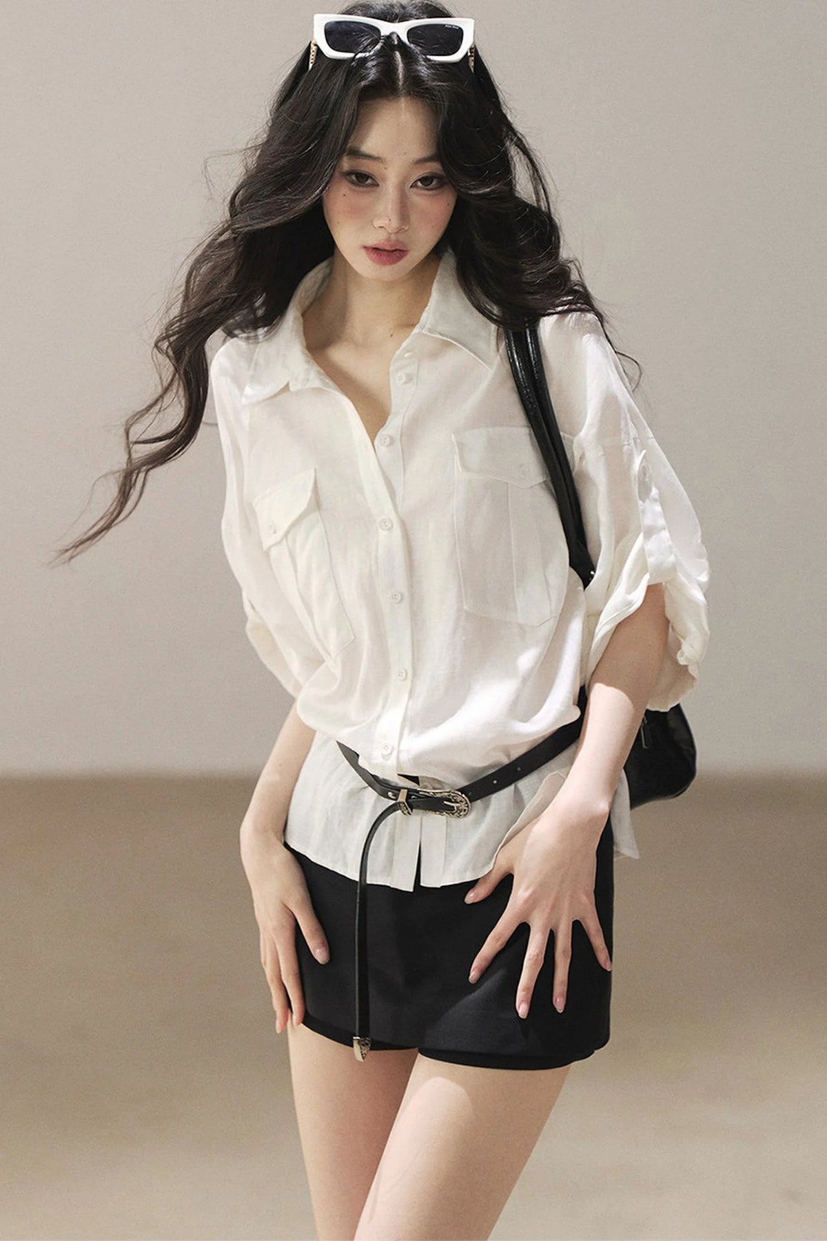 White Linen Shirt Set-Up