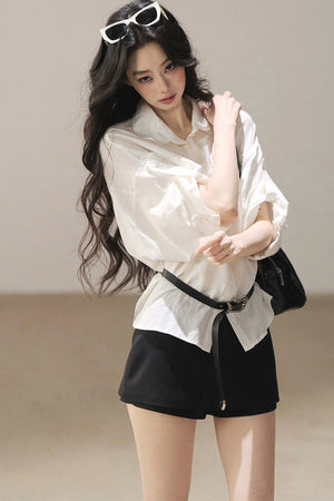 White Linen Shirt Set-Up