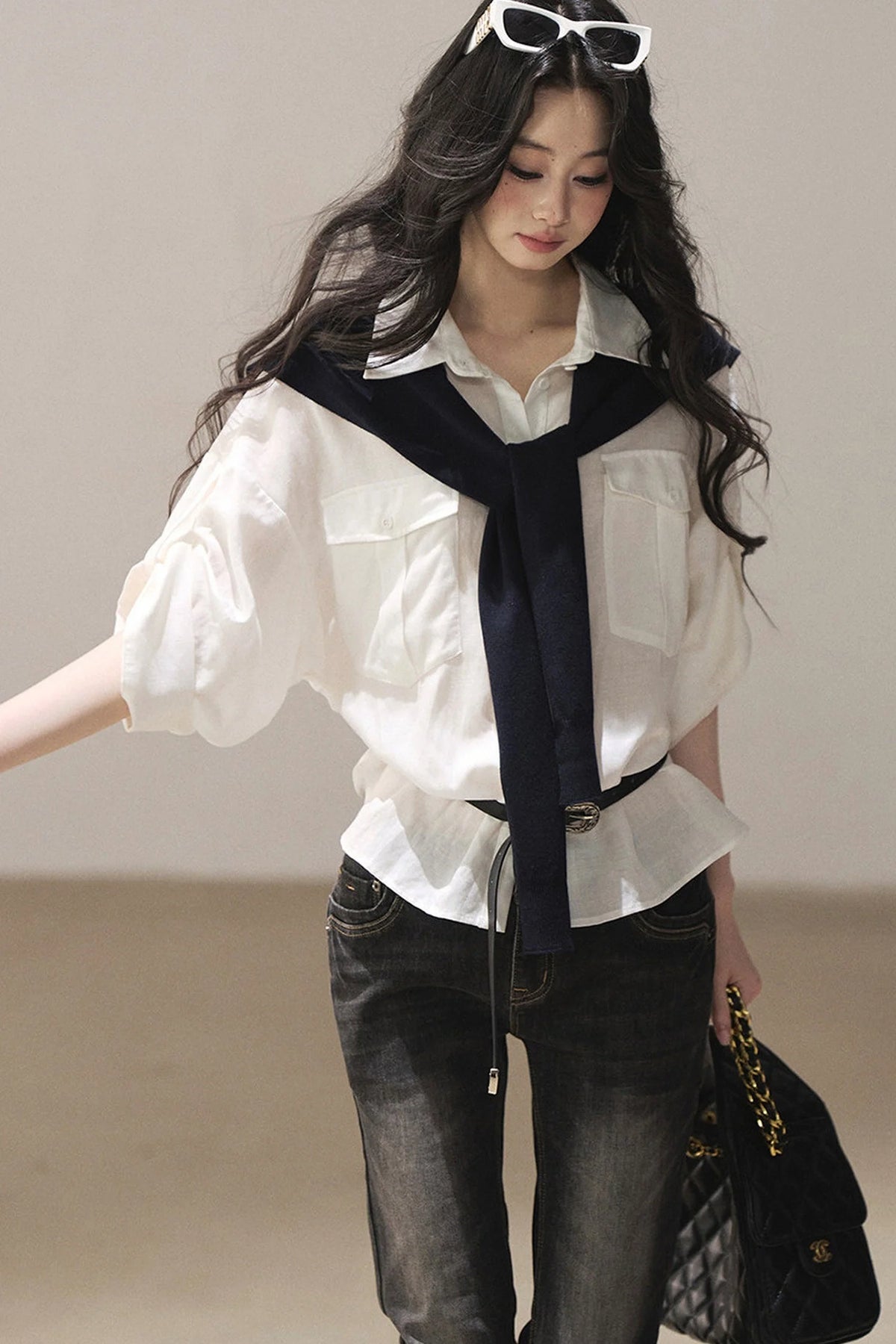 White Linen Shirt Set-Up