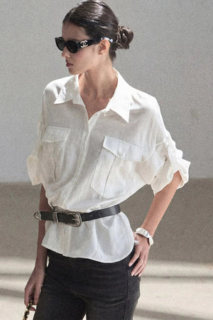 White Linen Shirt Set-Up