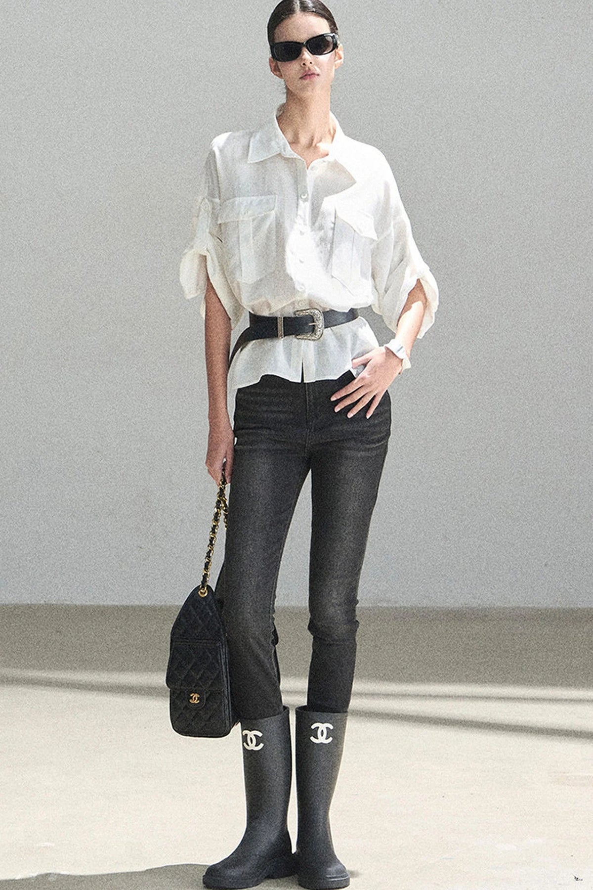 White Linen Shirt Set-Up