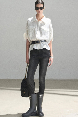 White Linen Shirt Set-Up