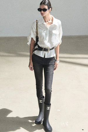 White Linen Shirt Set-Up