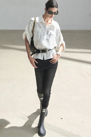 White Linen Shirt Set-Up