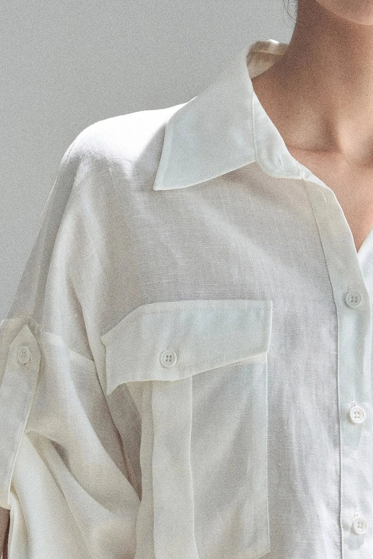 White Linen Shirt Set-Up