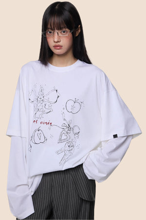 White Long Sleeve Tee