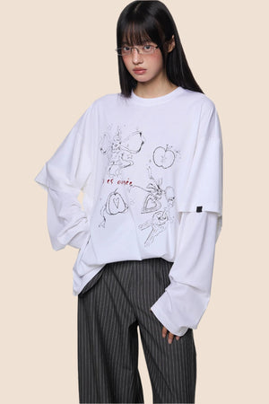 White Long Sleeve Tee