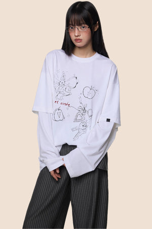 White Long Sleeve Tee
