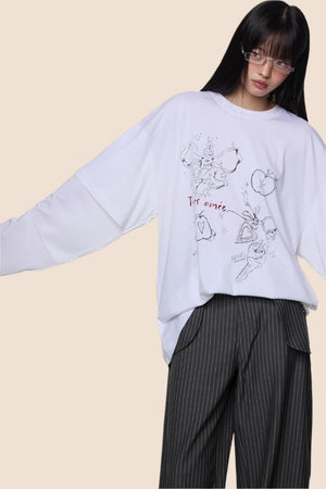 White Long Sleeve Tee