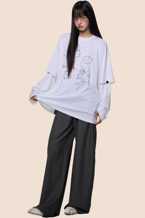 White Long Sleeve Tee