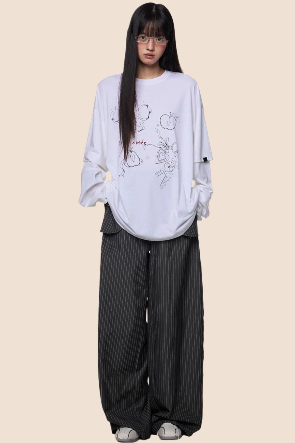 White Long Sleeve Tee