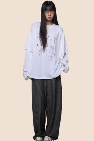 White Long Sleeve Tee