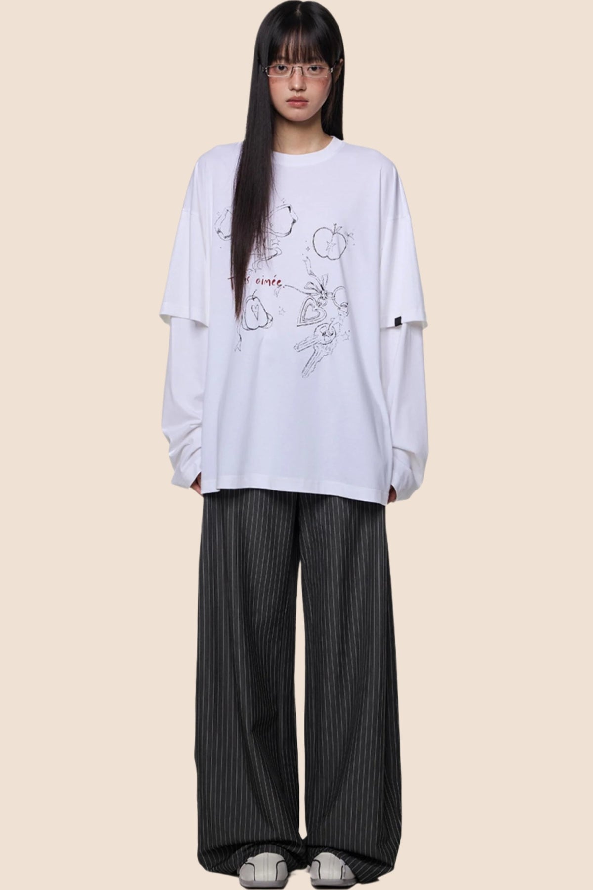 White Long Sleeve Tee