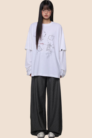 White Long Sleeve Tee