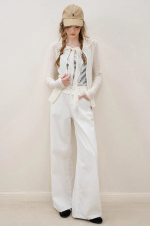 White Luxe Lace Cardigan