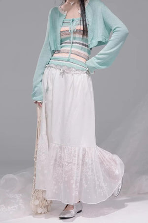 White Mist Gradient Skirt
