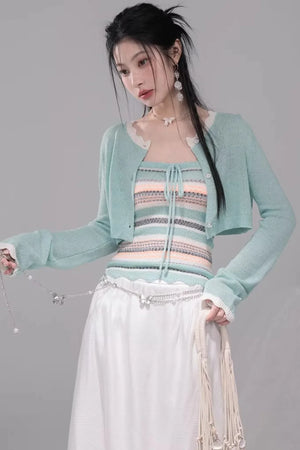 White Mist Gradient Skirt