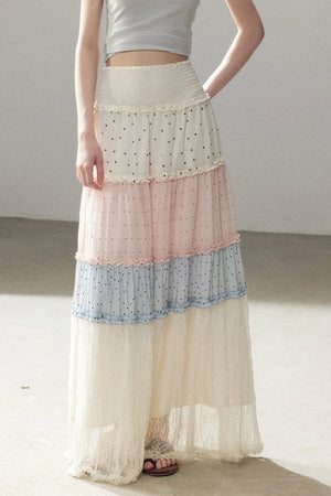 White Mist Lace Skirt