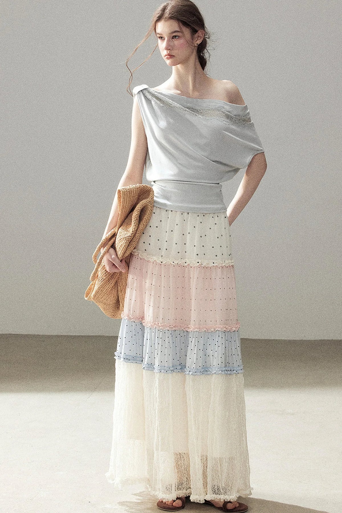 White Mist Lace Skirt