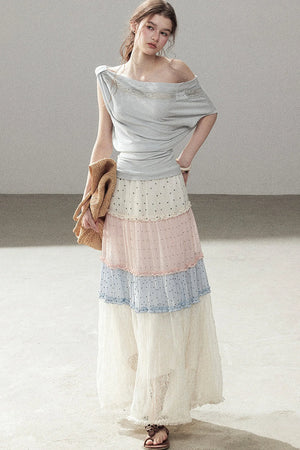 White Mist Lace Skirt