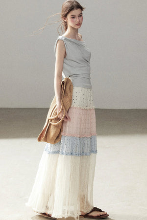 White Mist Lace Skirt