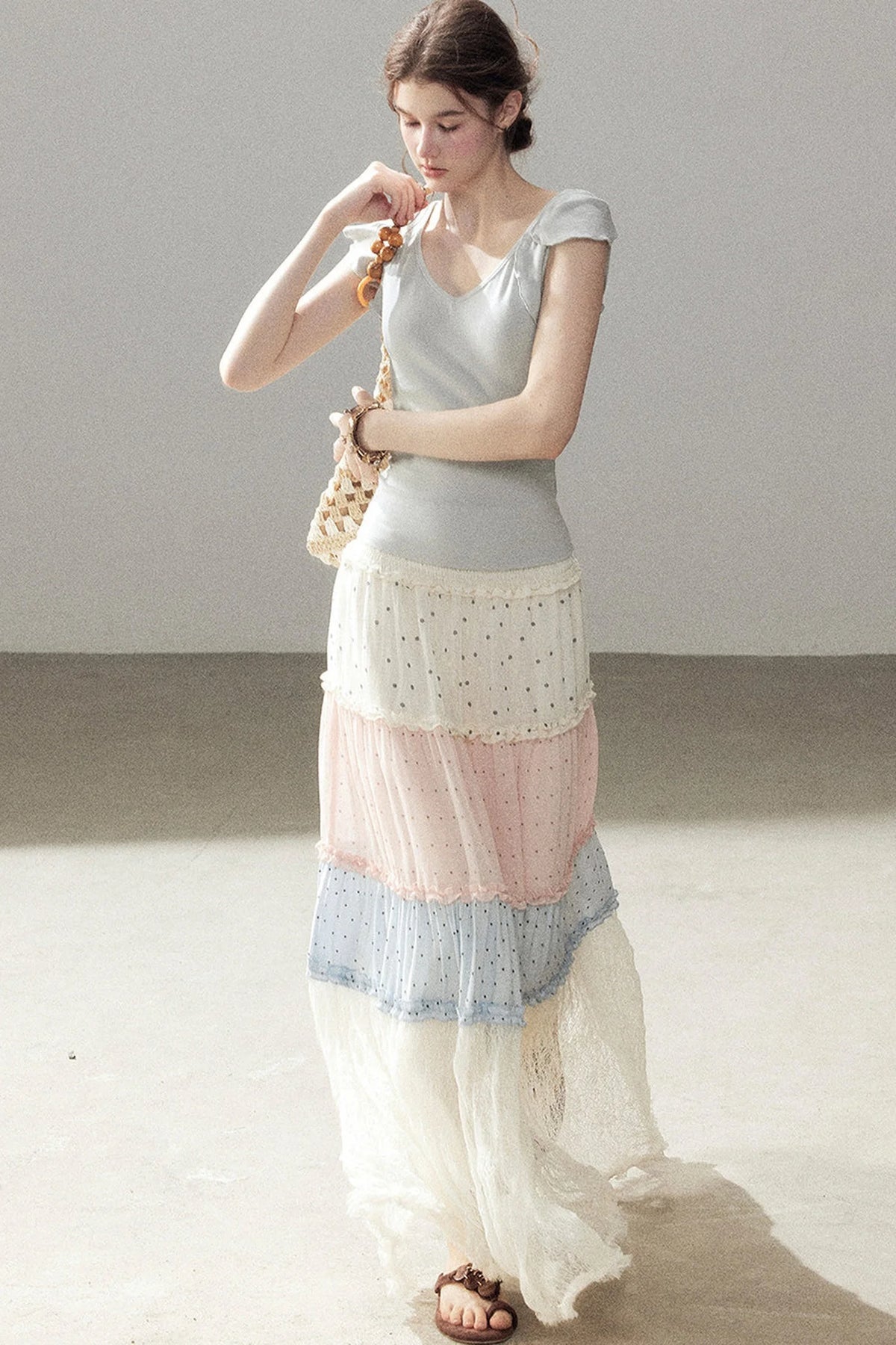 White Mist Lace Skirt