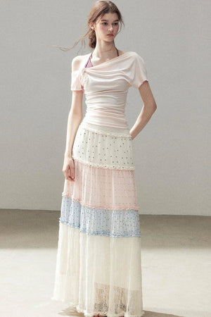White Mist Lace Skirt