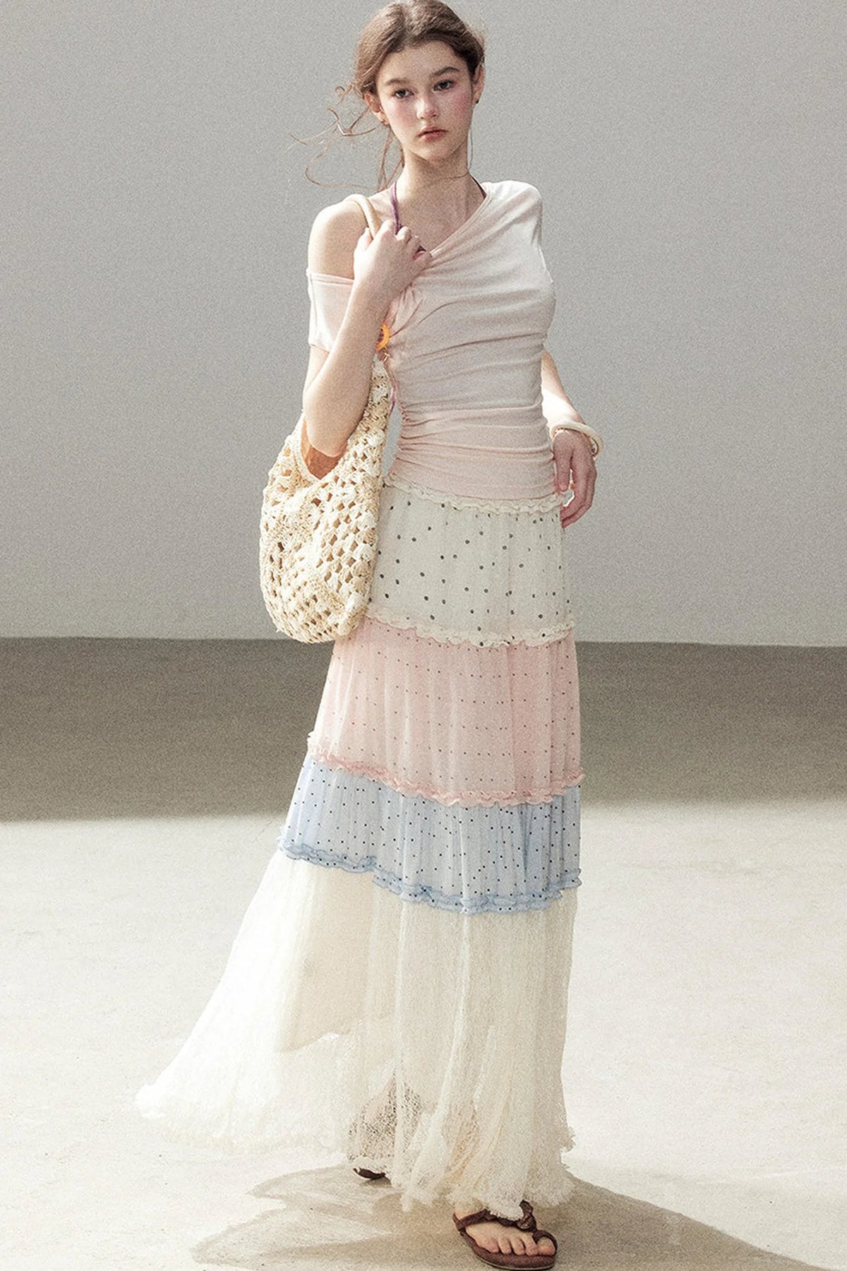 White Mist Lace Skirt