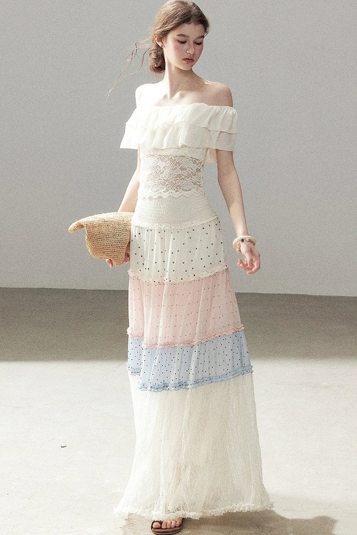 White Mist Lace Skirt