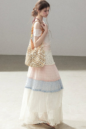 White Mist Lace Skirt