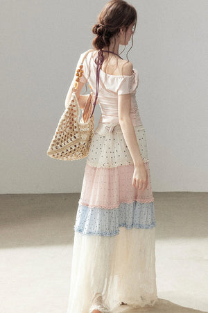 White Mist Lace Skirt