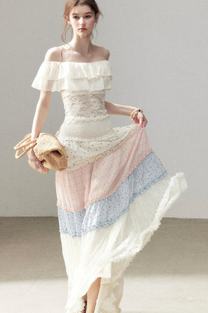 White Mist Lace Skirt