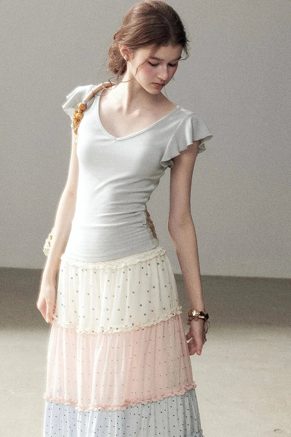 White Mist Lace Skirt