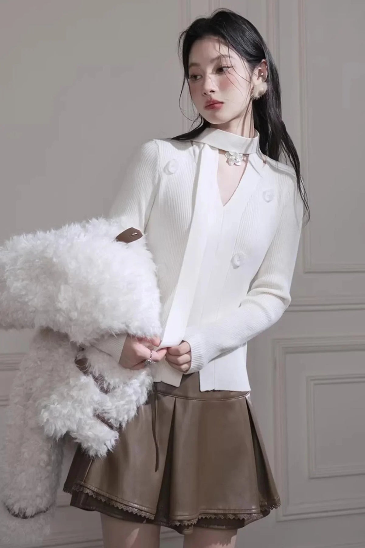 White Moonlight Knit Top