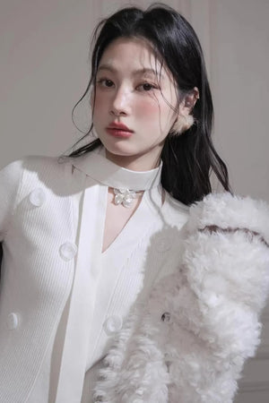 White Moonlight Knit Top