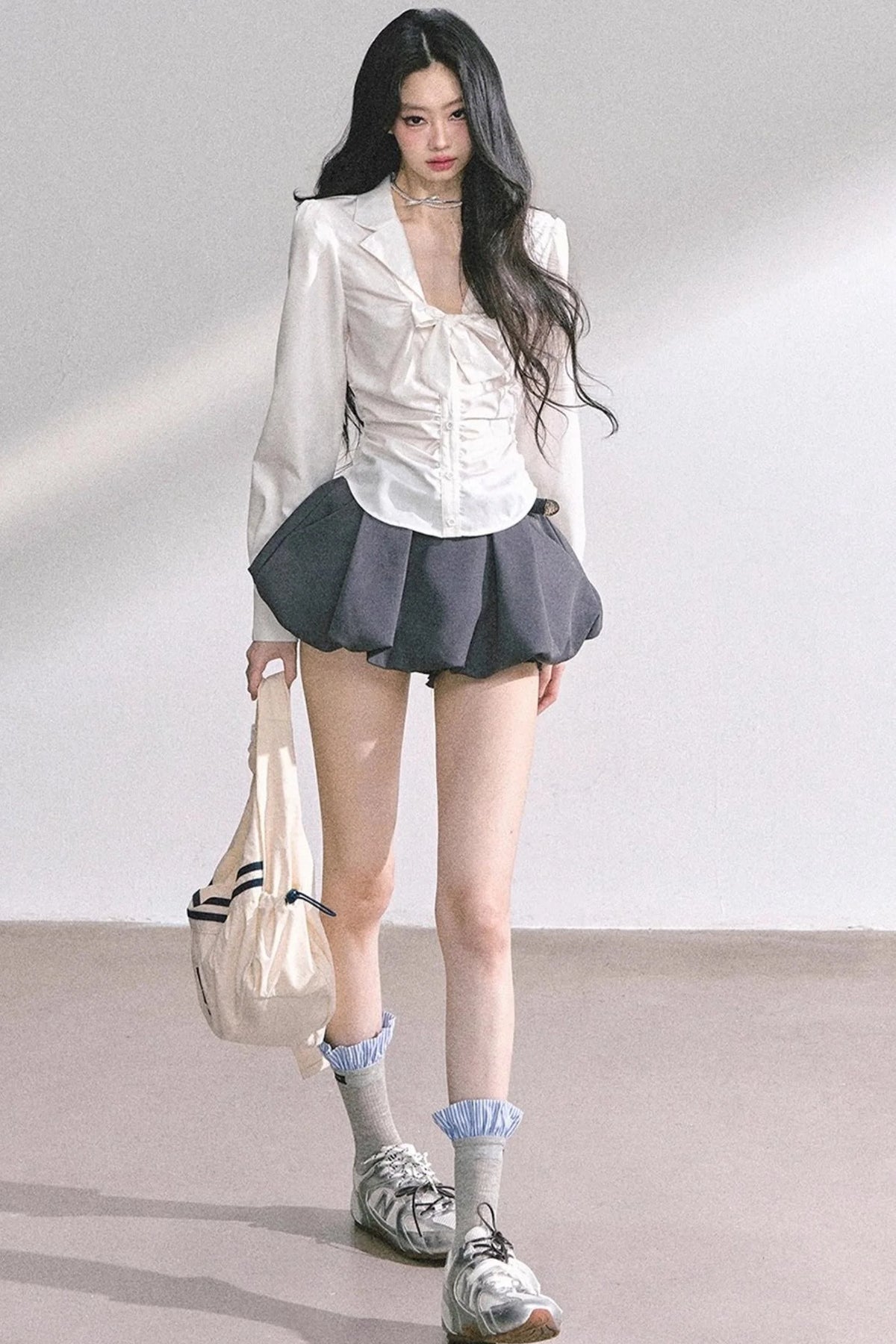 White Moonlight V-Neck Shirt