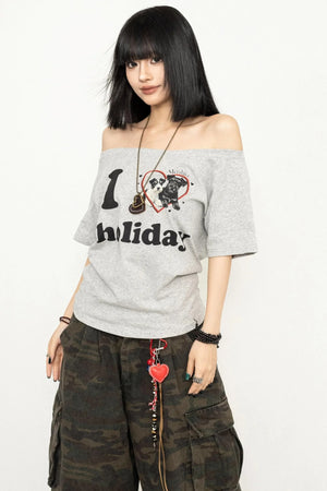 White One-Shoulder Tee