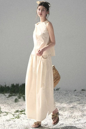 White Pleated Summer Set-Up