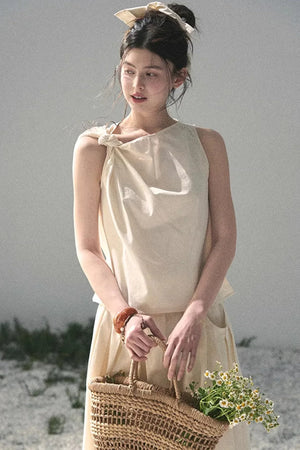 White Pleated Summer Set-Up