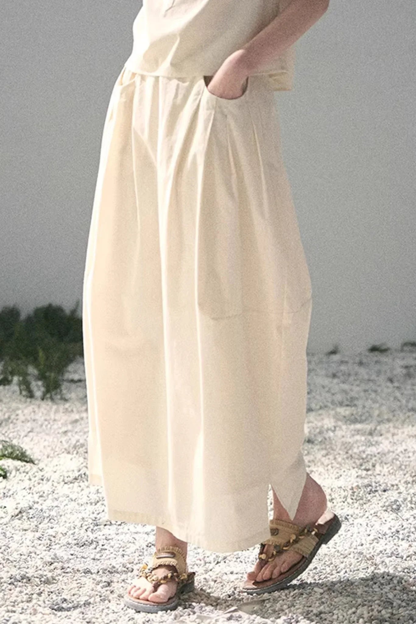White Pleated Summer Set-Up