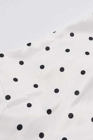 White Polka Dot Mini Skirt