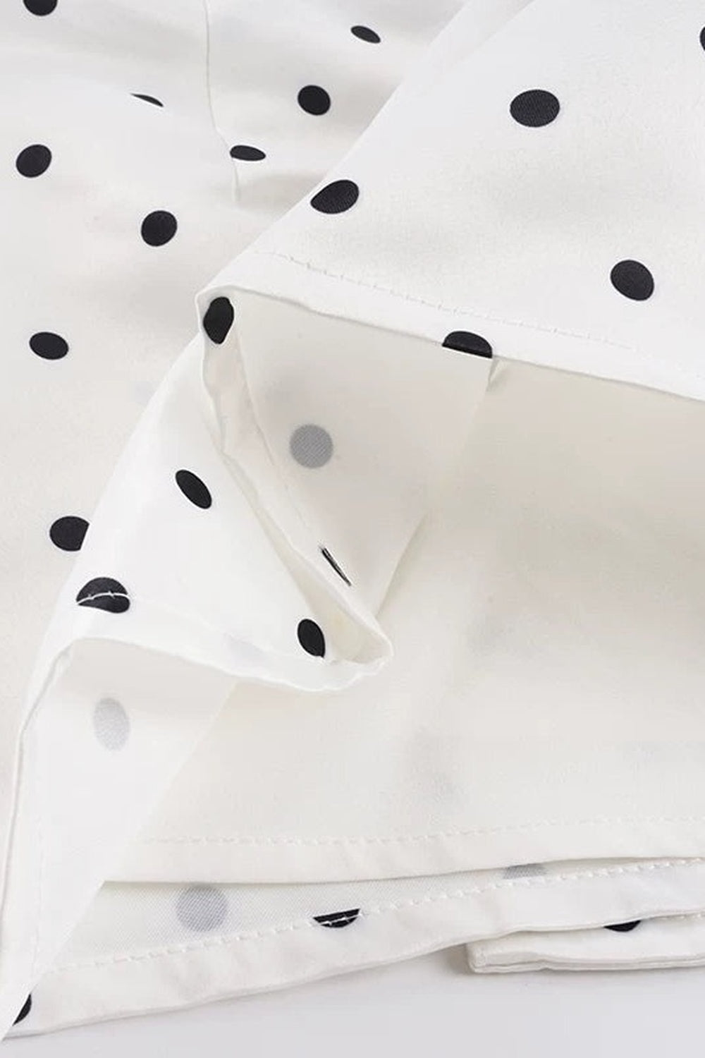 White Polka Dot Mini Skirt