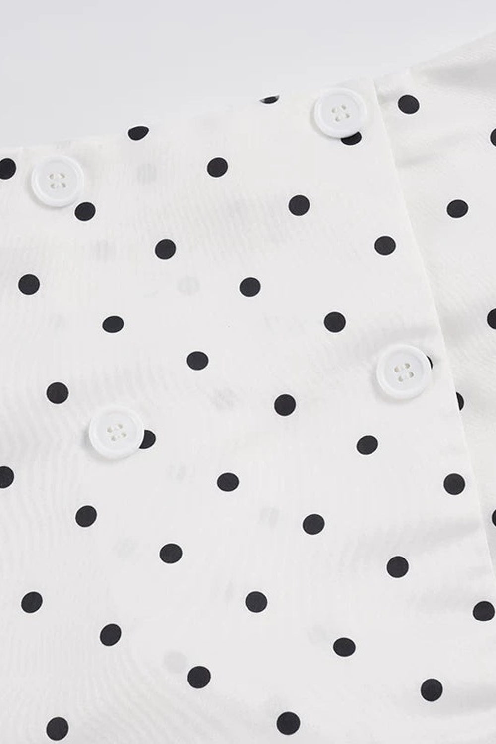 White Polka Dot Mini Skirt