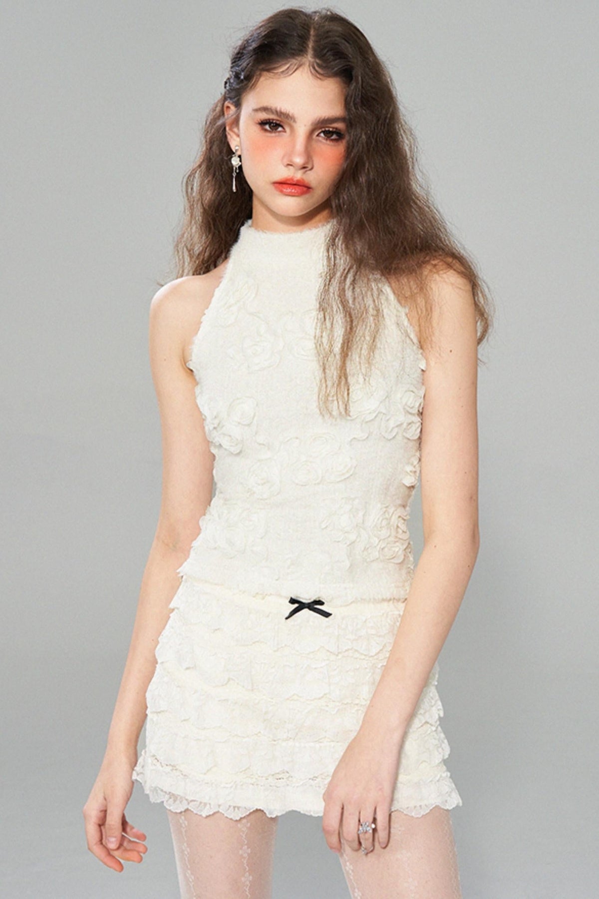 White Rose Slim Top