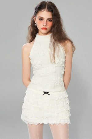 White Rose Slim Top