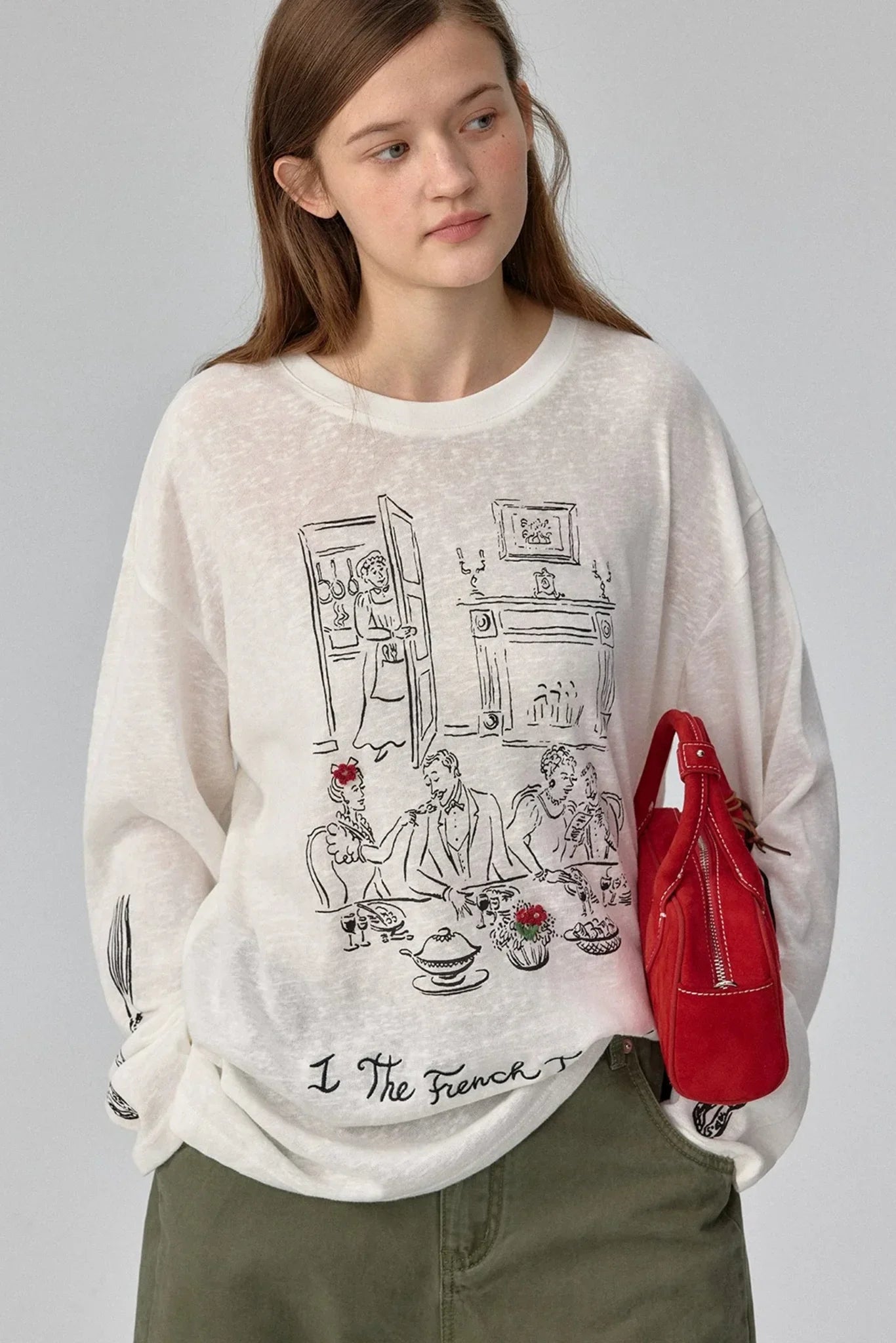 White Snowflake Long Sleeve Tee