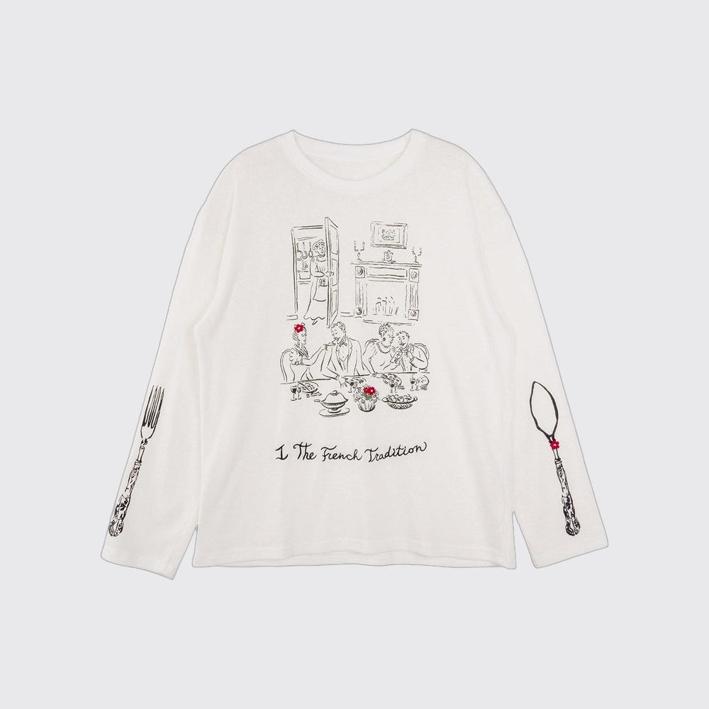 White Snowflake Long Sleeve Tee