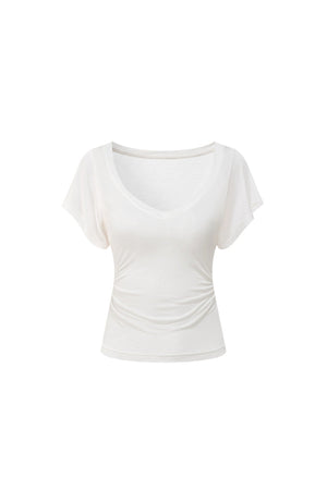 White T-Shirt and Pink Halter Neck Tank Top Set