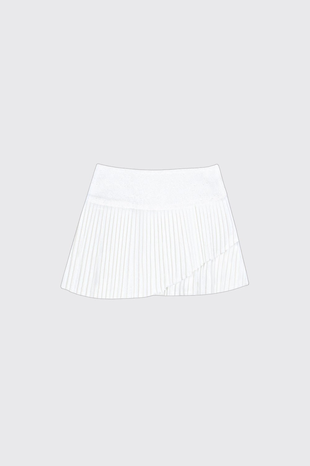 White Tea Lace Patchwork Top Skirt Set-Up