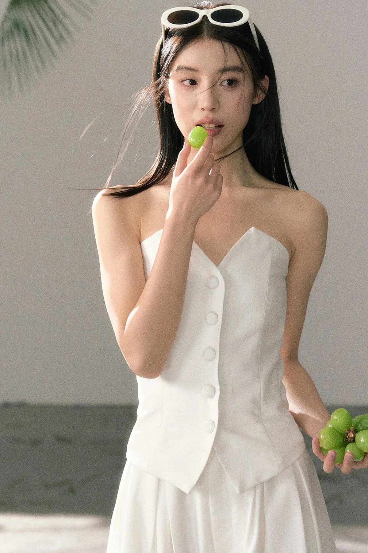 White Tube Top and Pants Set-Up